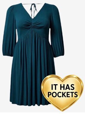 TORRID - Mini Rayon Slub Balloon Sleeve Dress - Size 0 | 0X | 12 - NWT